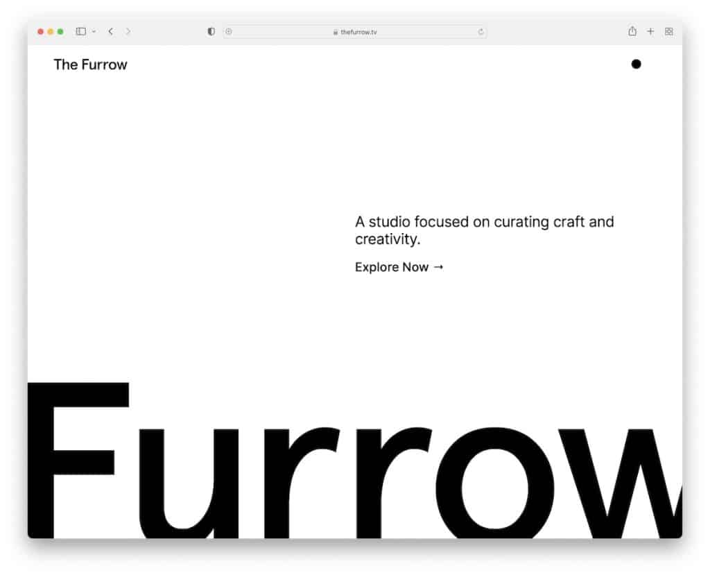 the furrow webflow website