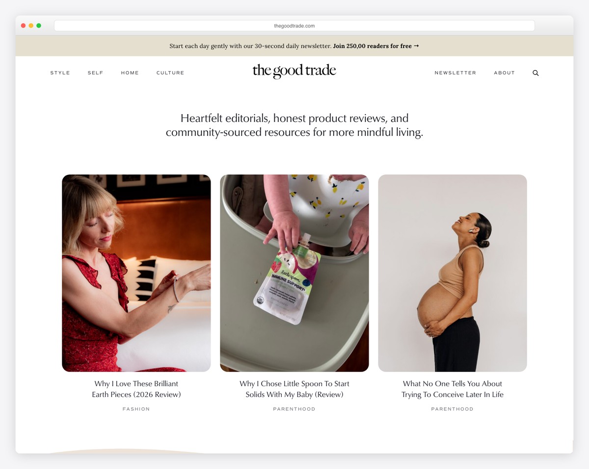 the good trade blog example