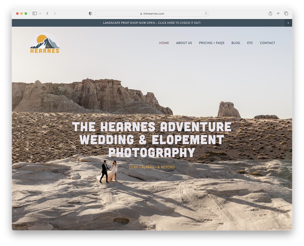 the hearnes squarespace photography example