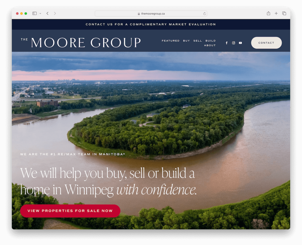 the moore group squarespace website