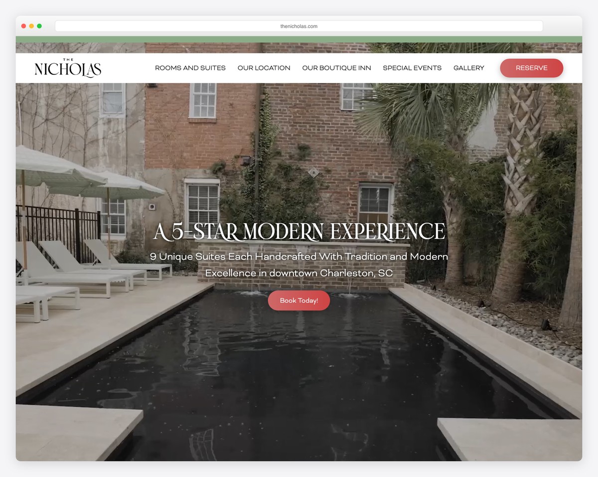 the nicholas charleston boutique bed and breakfast website