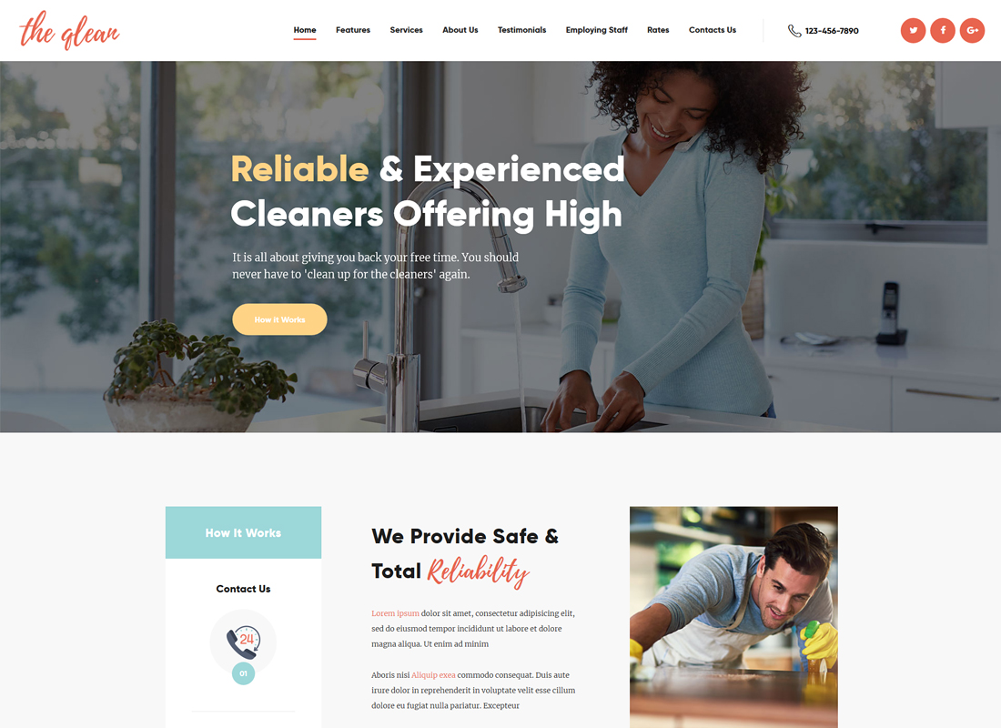 The Qlean | Cleaning Company WordPress Theme