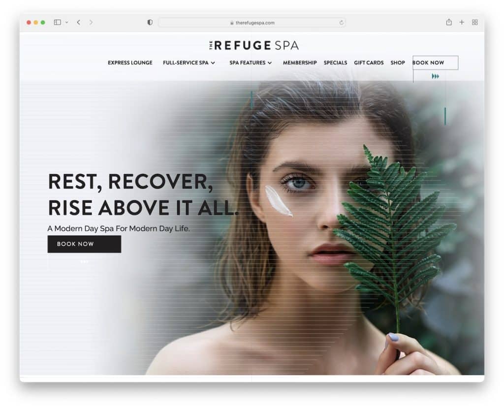 the refuge spa website