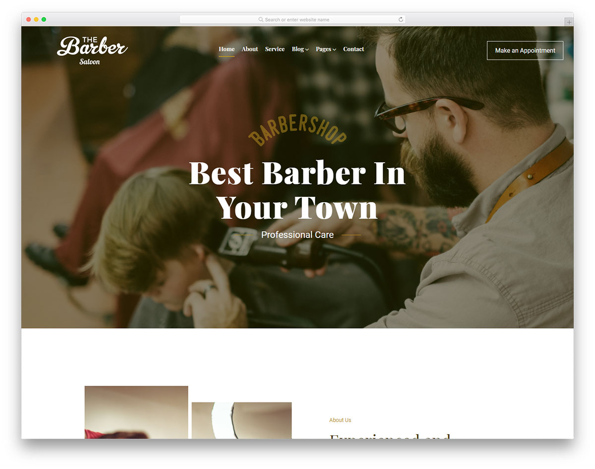 Thebarber Free Template