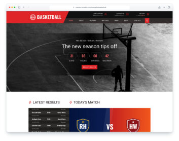 Thebasketball website template