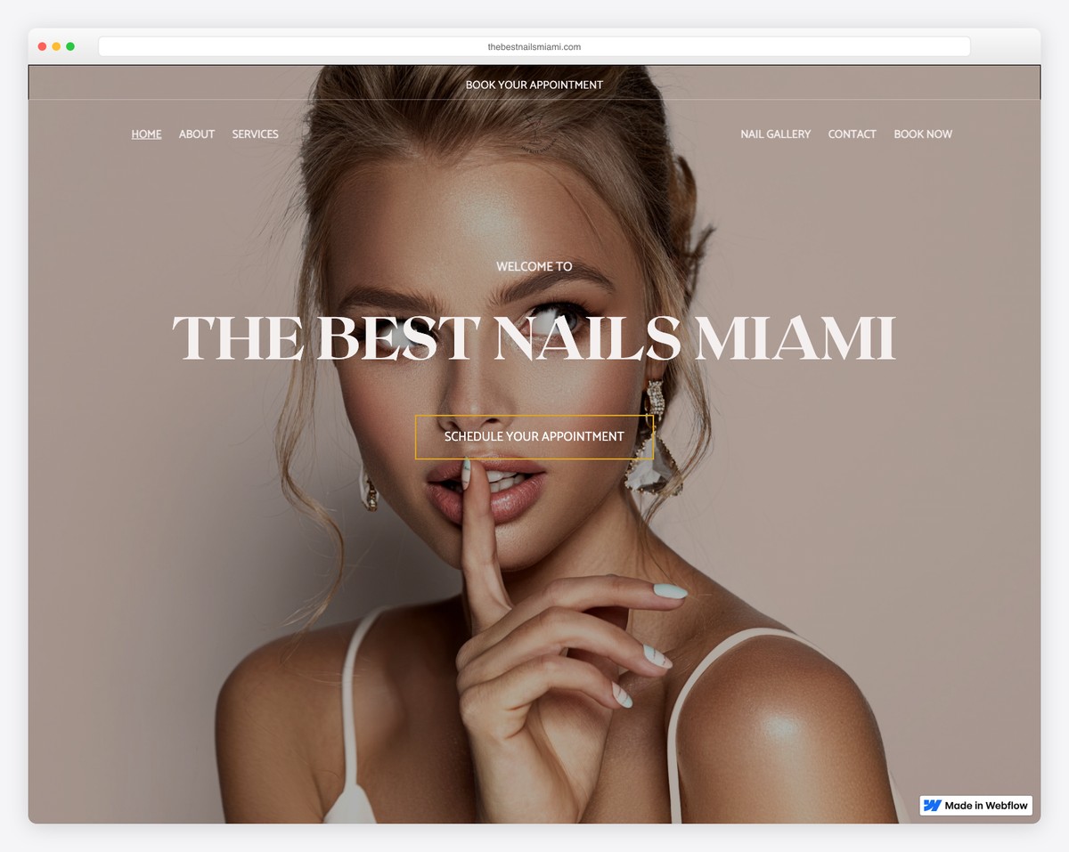 the best nails miami website example