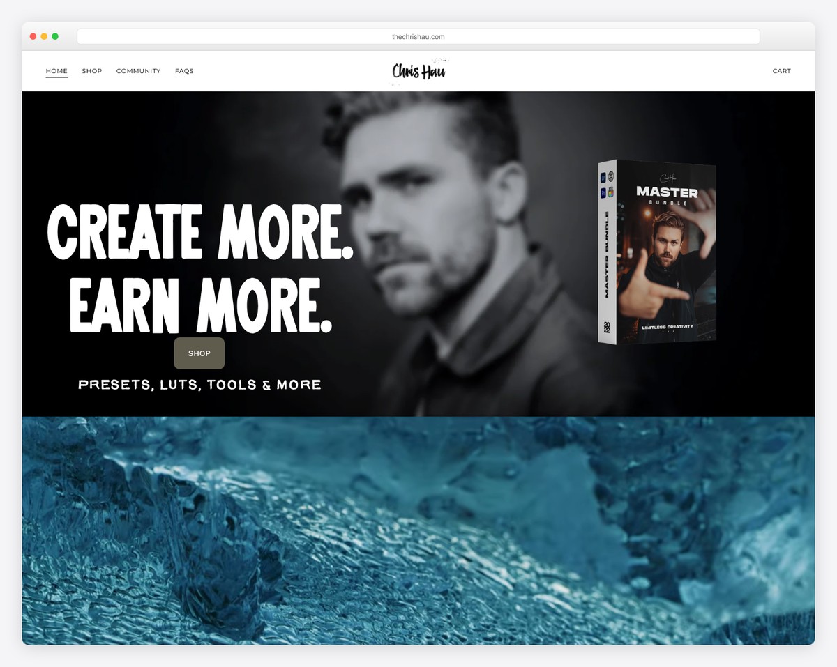 chris hau website example