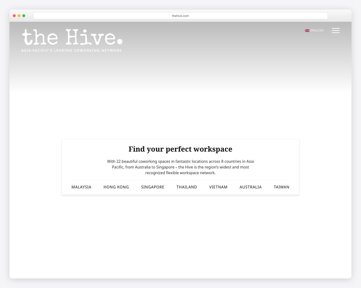 the hive website example