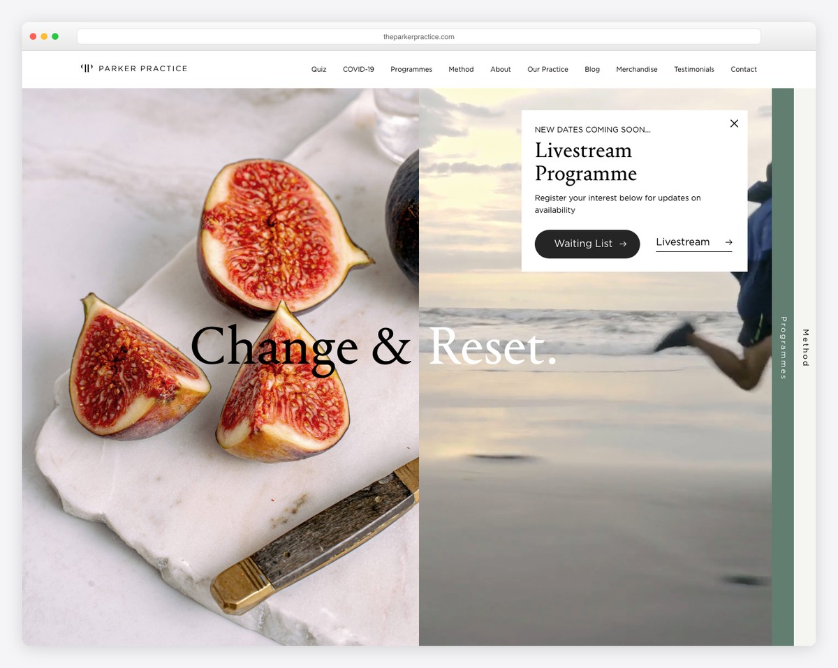 the parker practice (louise parker) website example