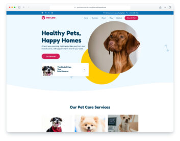 Thepetcare website template