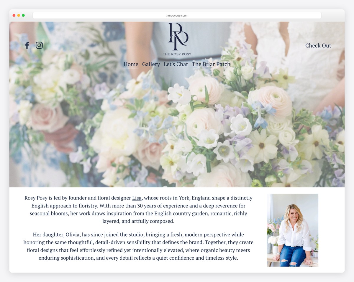 the rosy posy website example