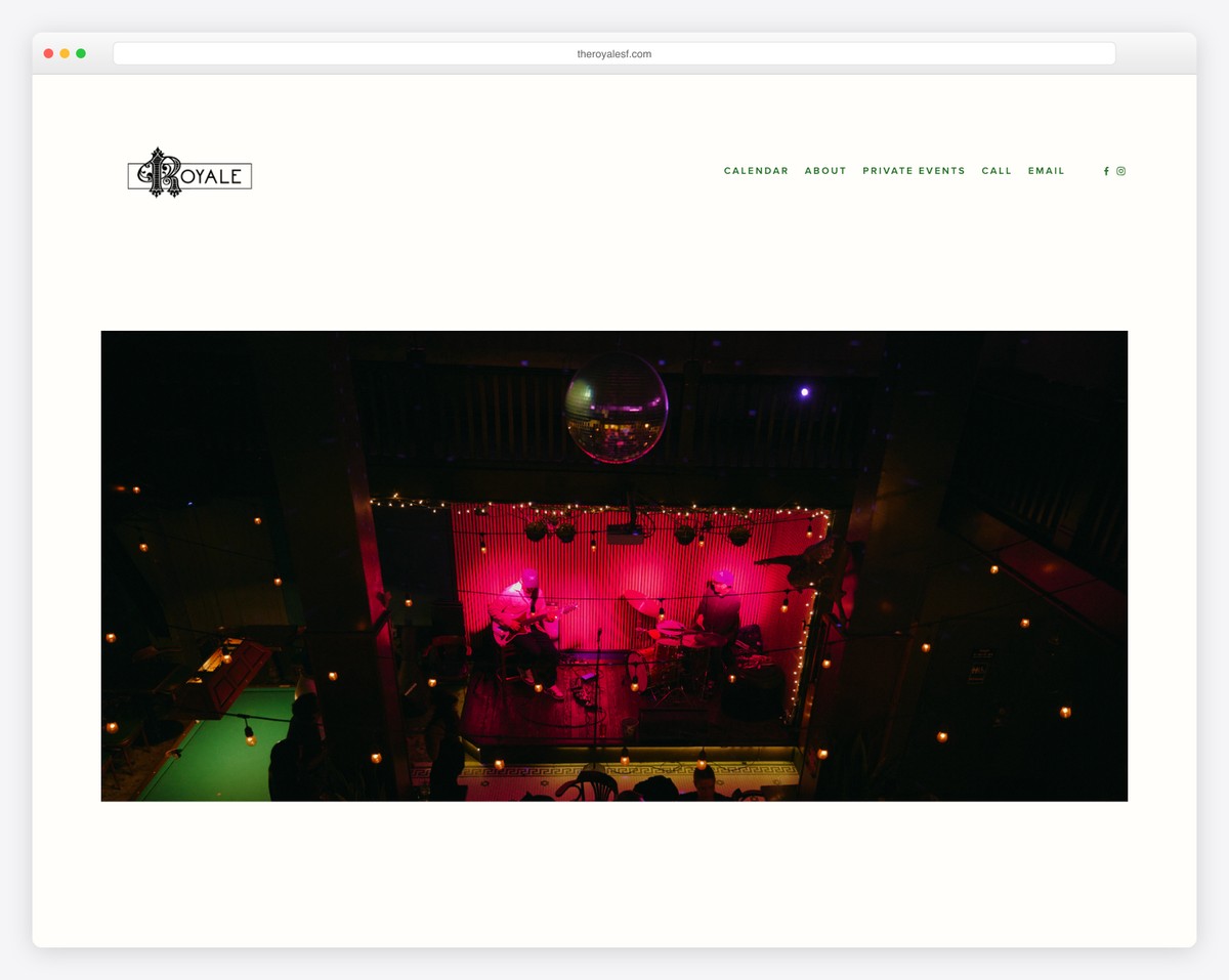 the royale website example