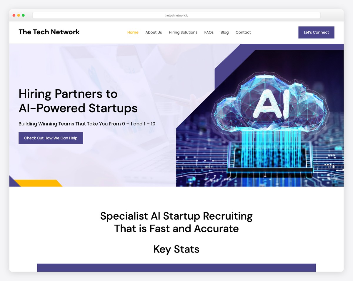 the tech network website example