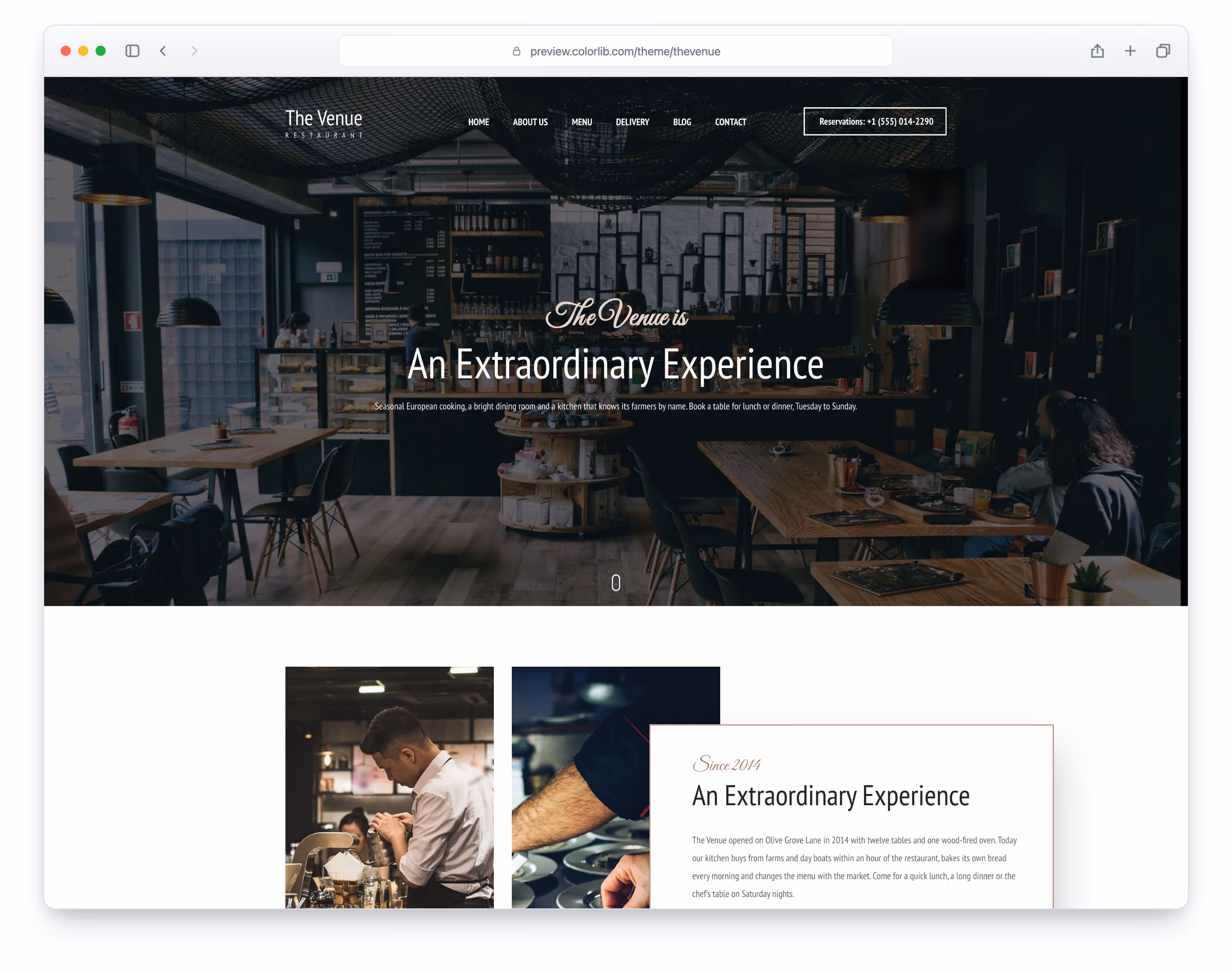 TheVenue website template