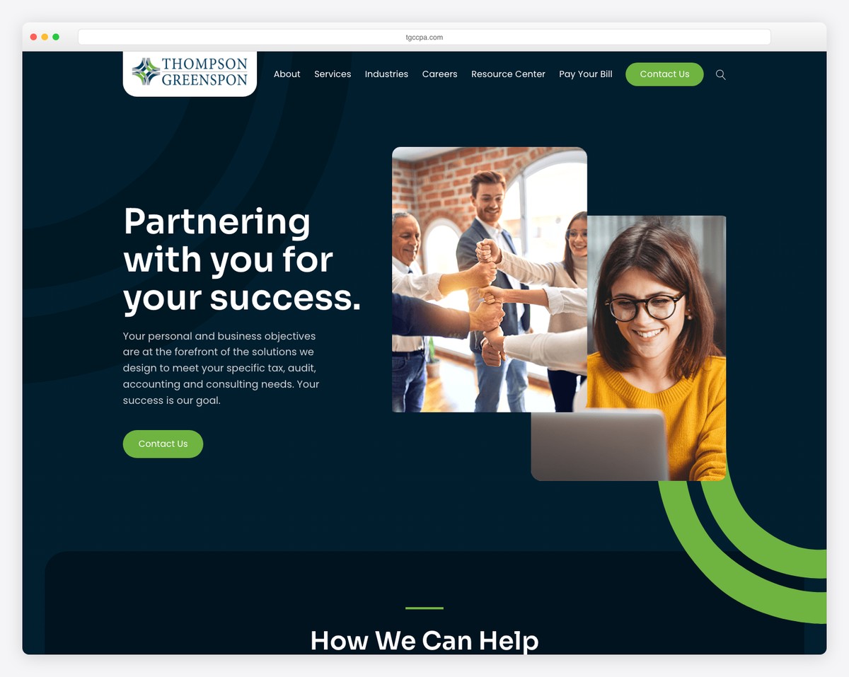 Thompson Greenspon CPA website