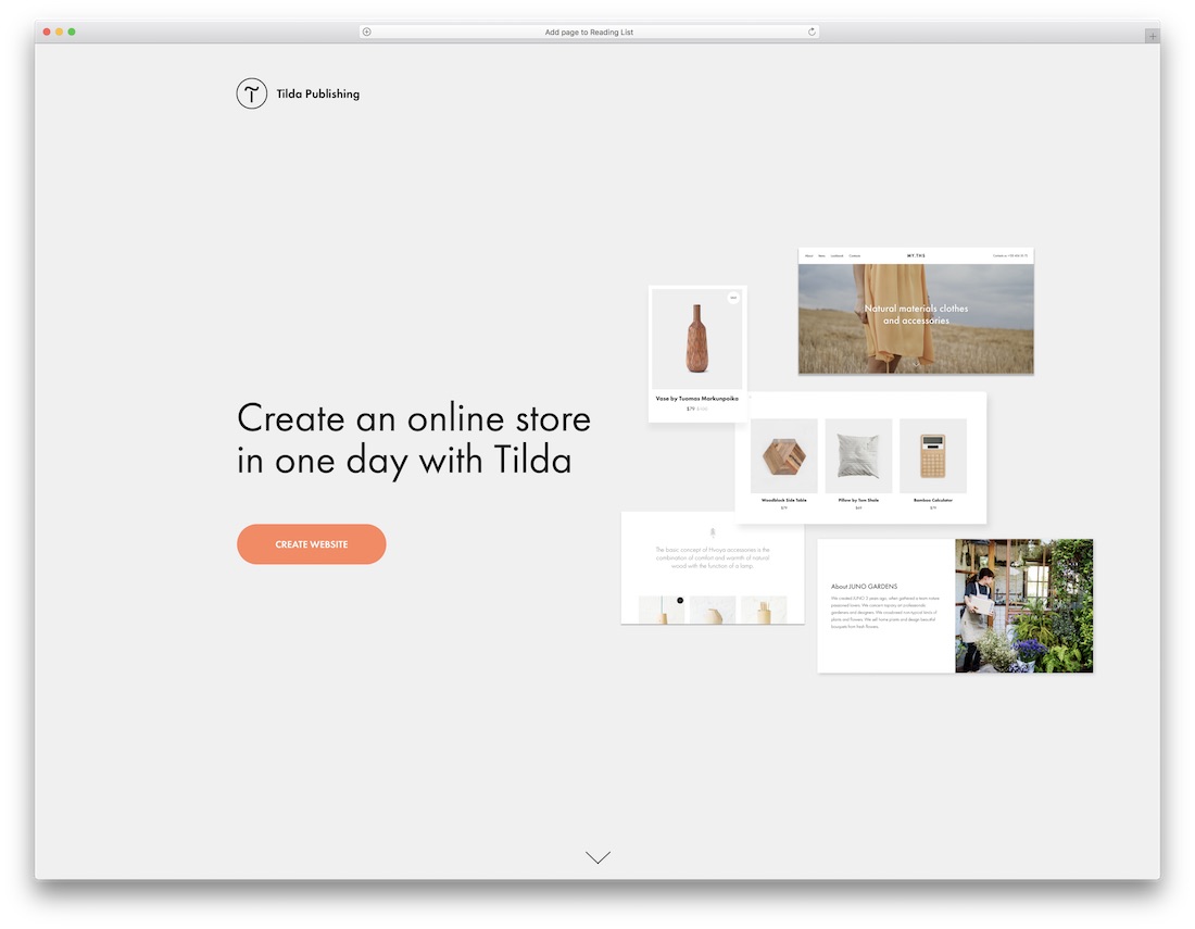 tilda responsive best online store builder