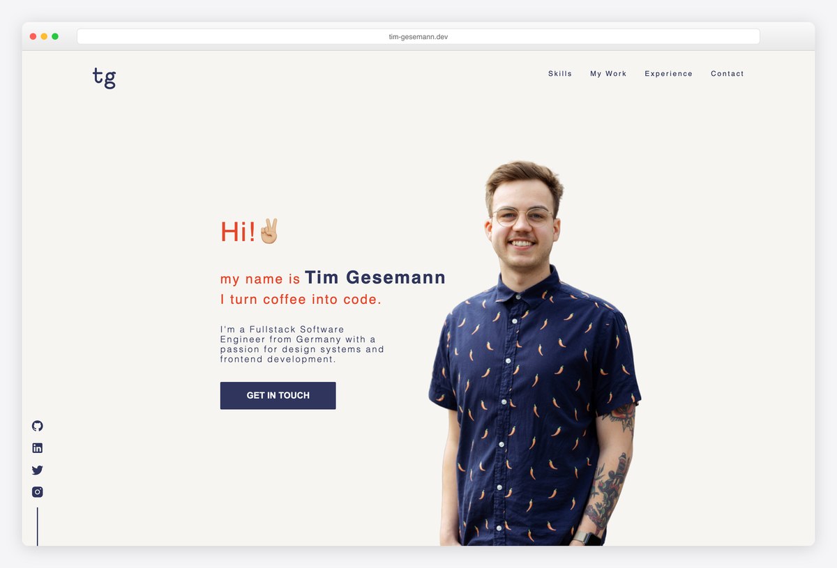 Tim Gesemann portfolio website