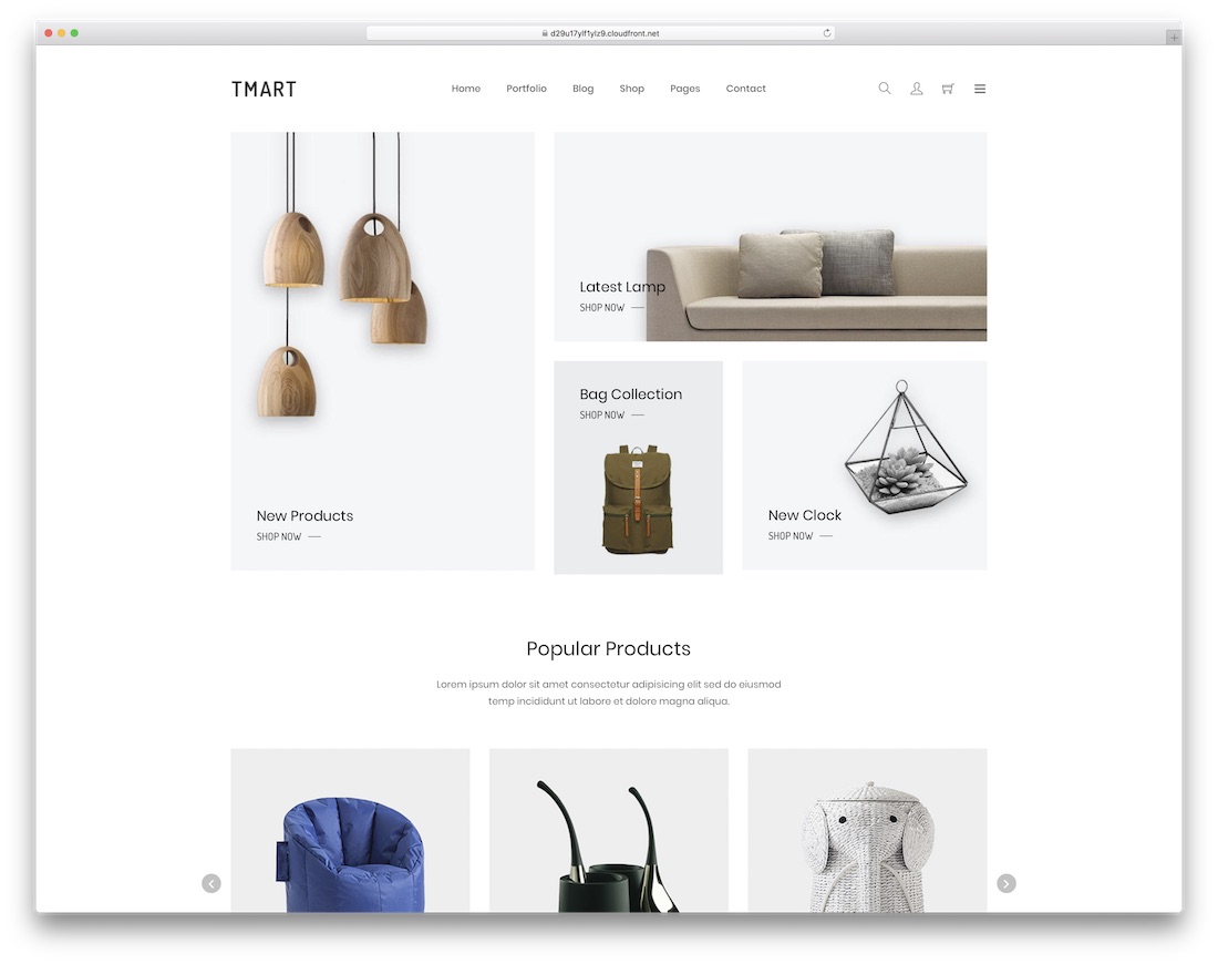 tmart simple bootstrap template