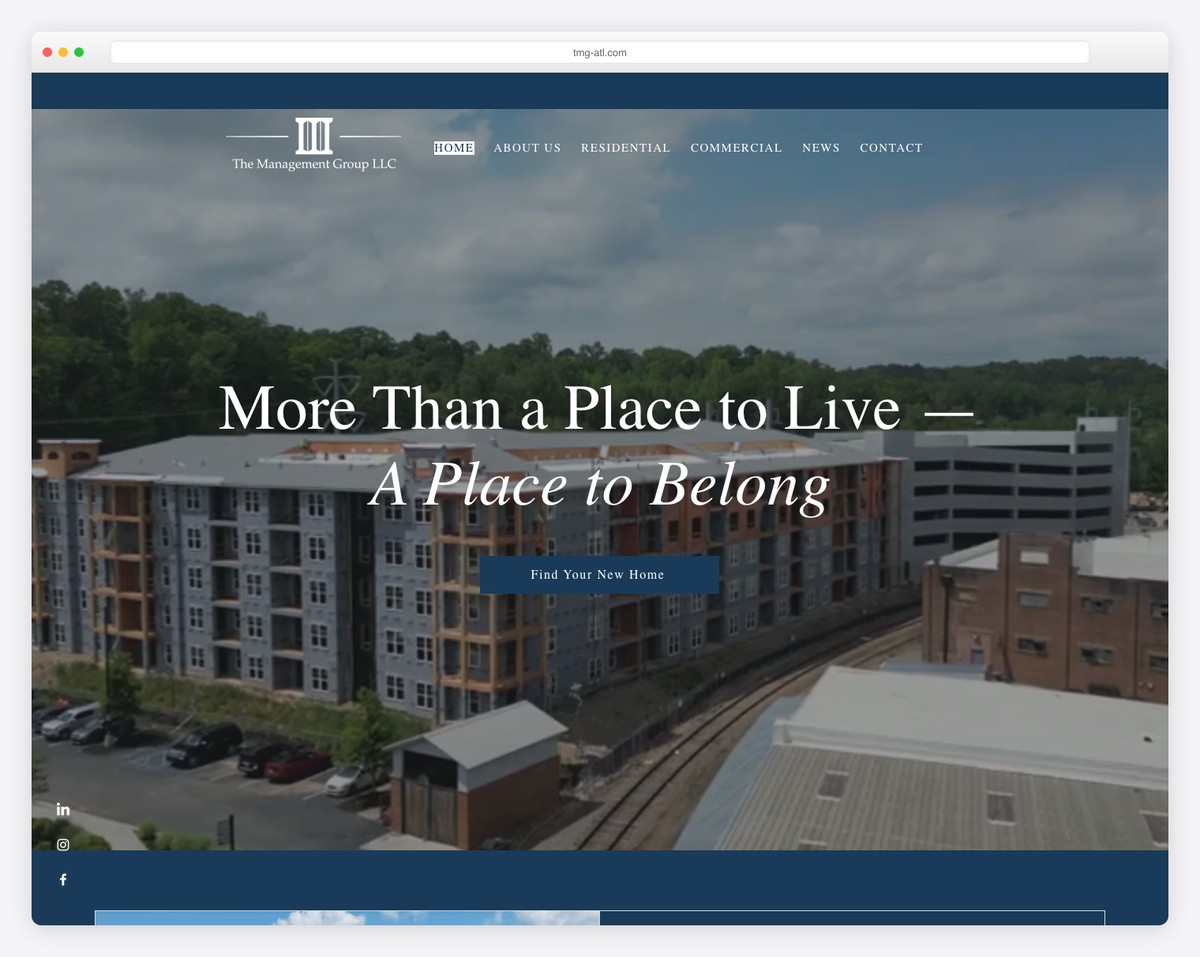 the management group (tmg) website example