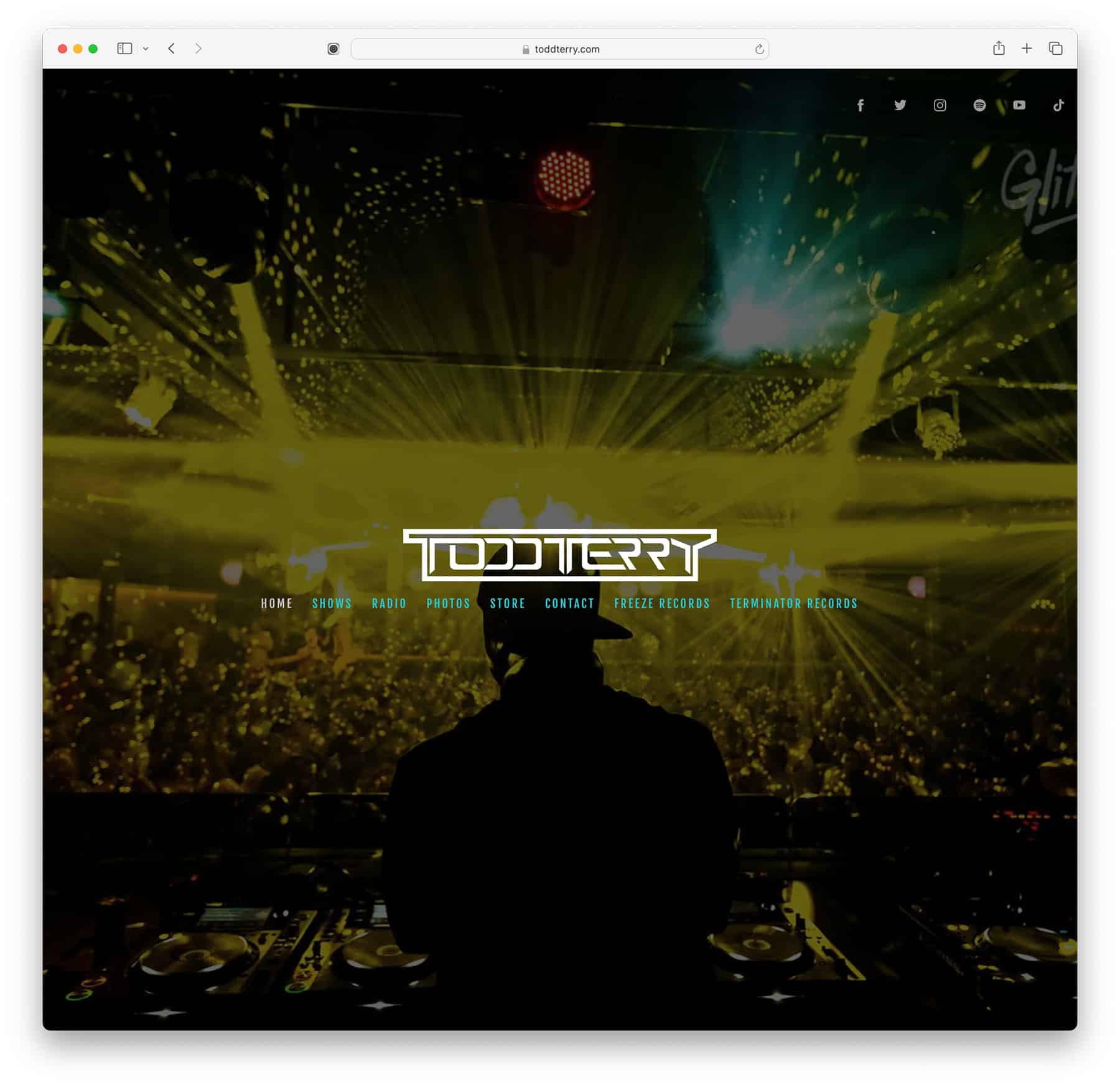 Todd Terry - DJ website made with Bandzoogle platform