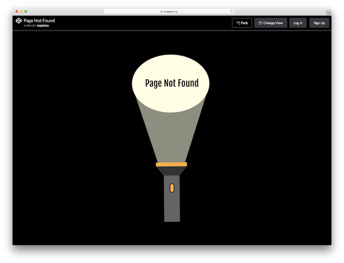 torch not found free error page template