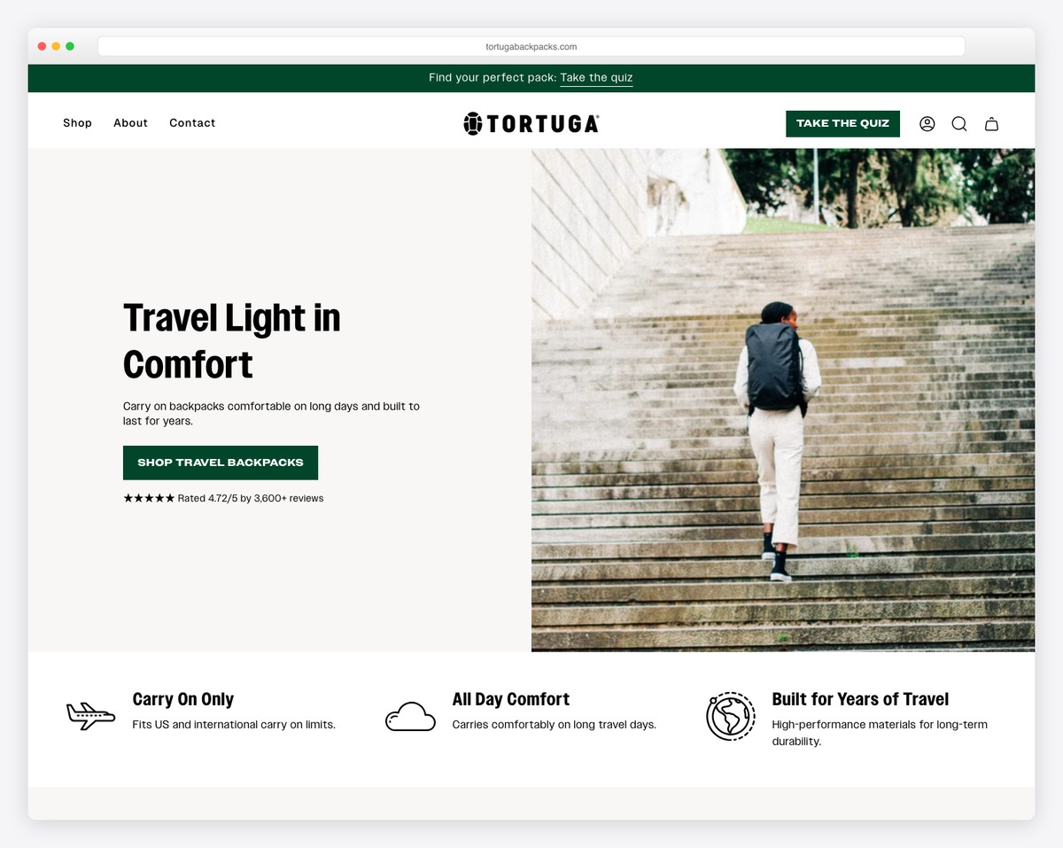 tortuga website example