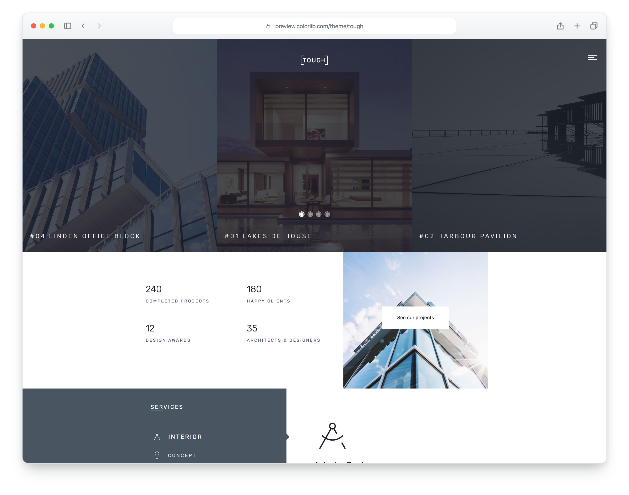 Tough website template