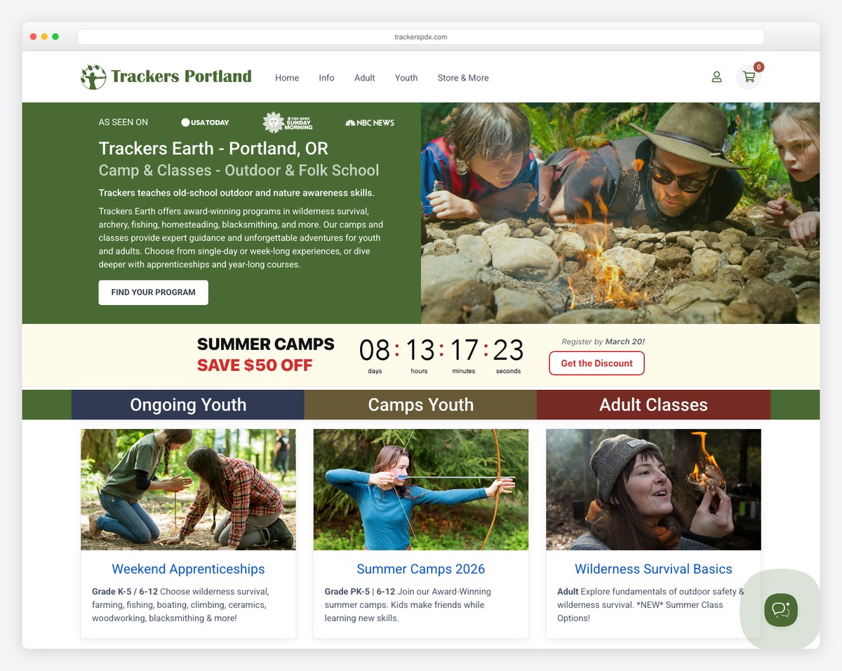 trackers earth website example
