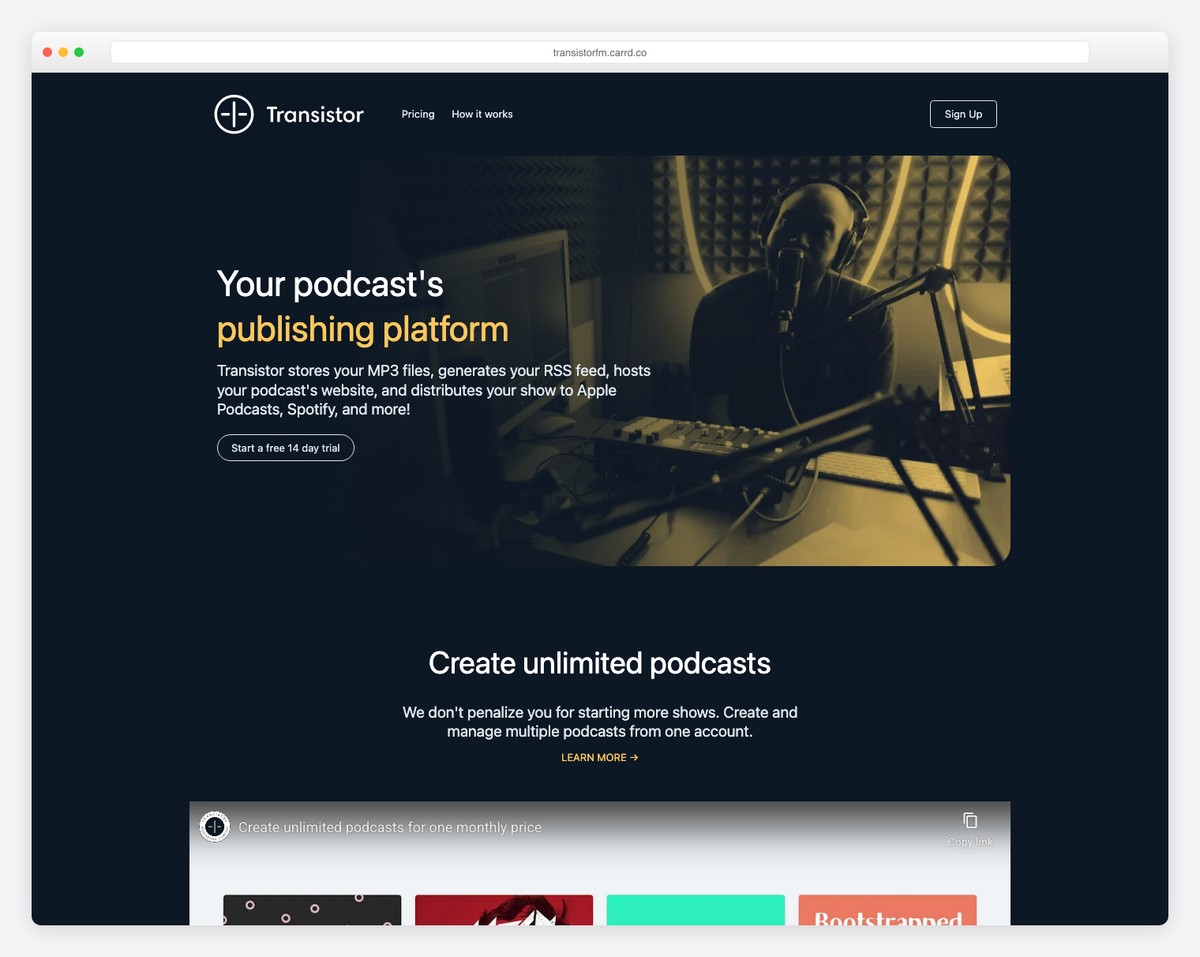 transistor carrd website