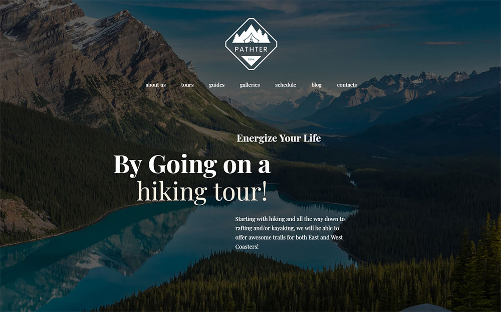 Hiking Trips & Camping WordPress Theme