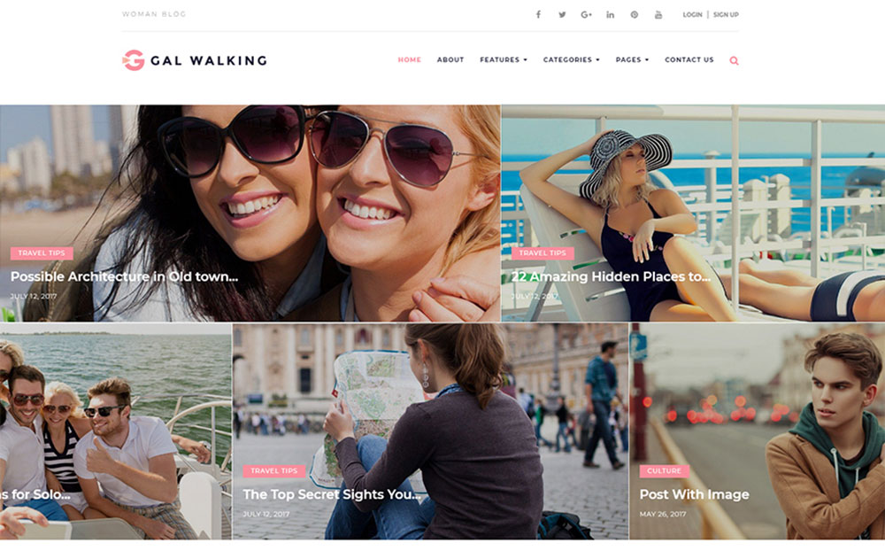 Gal Walking - Woman Travel Blog WordPress Theme