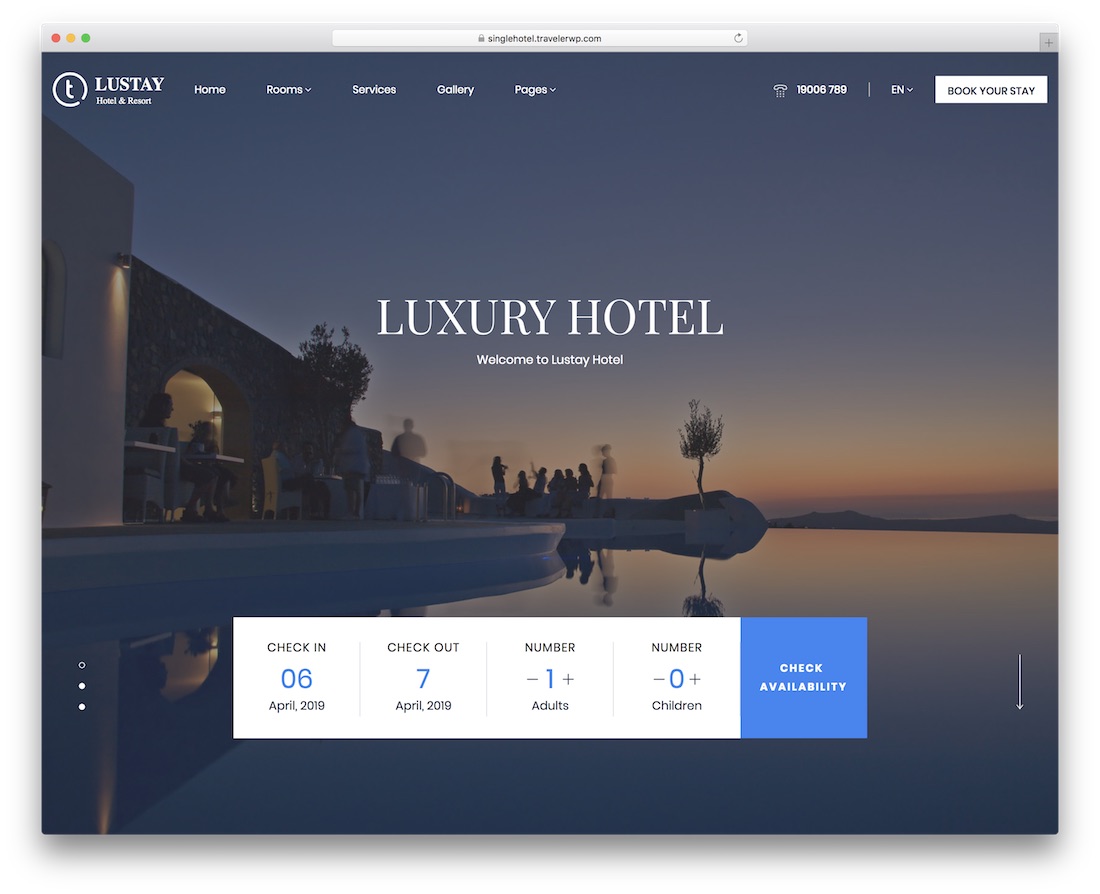 traveler hotel booking wordpress theme