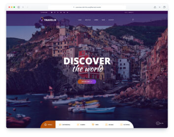 Travelix website template