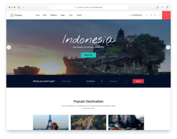 Travelo website template