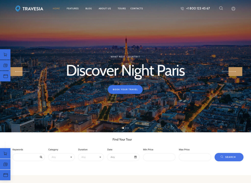 Travesia | A Travel Agency and Booking WordPress Theme