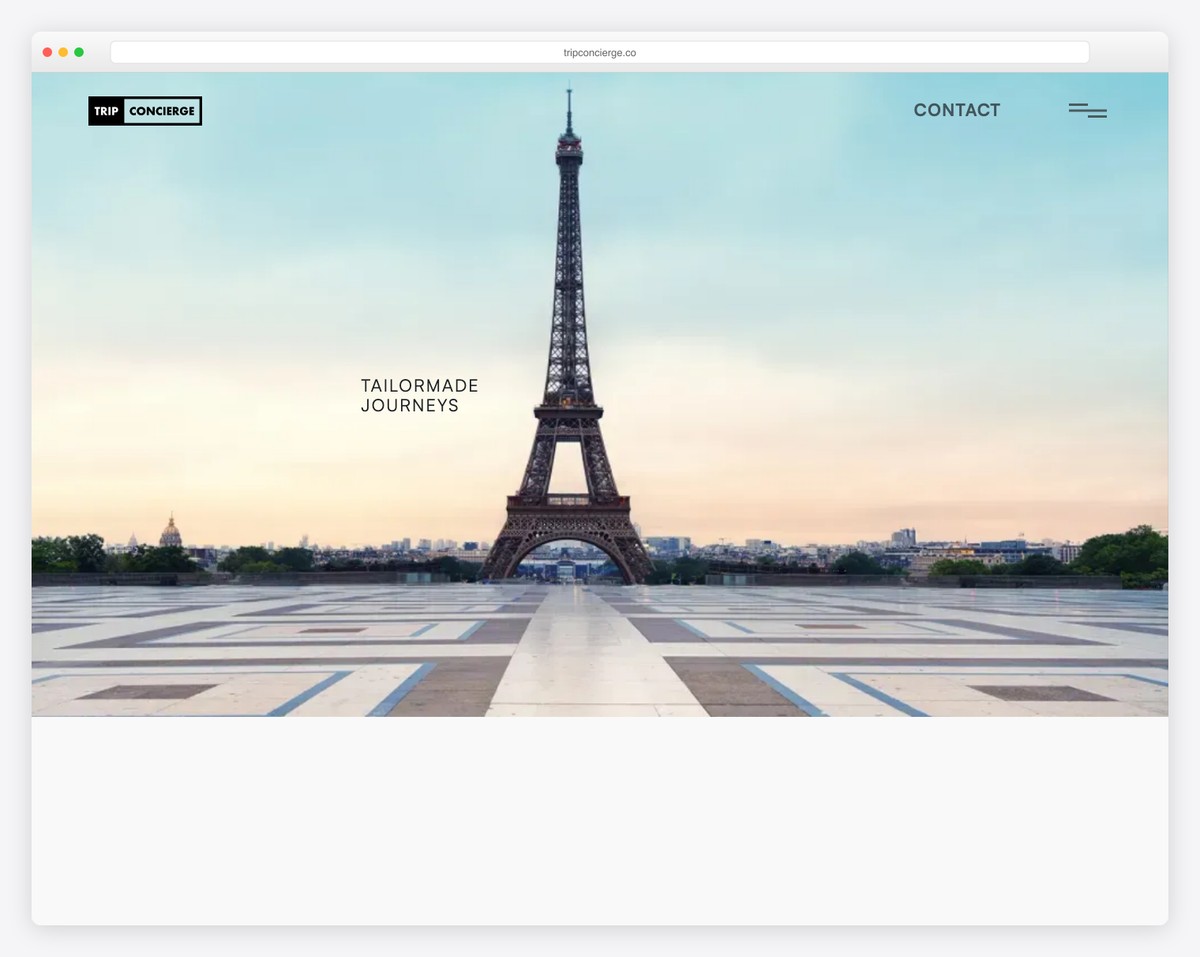 trip concierge website example