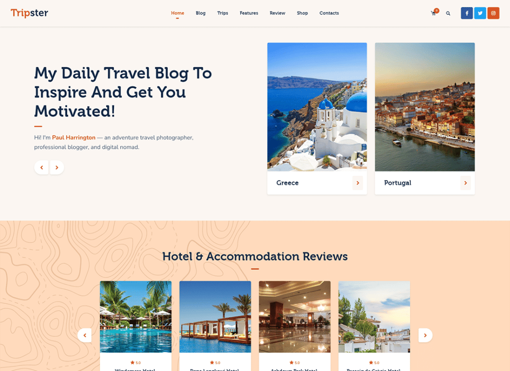 Tripster | Travel & Lifestyle WordPress Blog