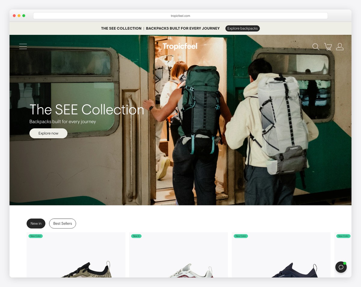 tropicfeel website example