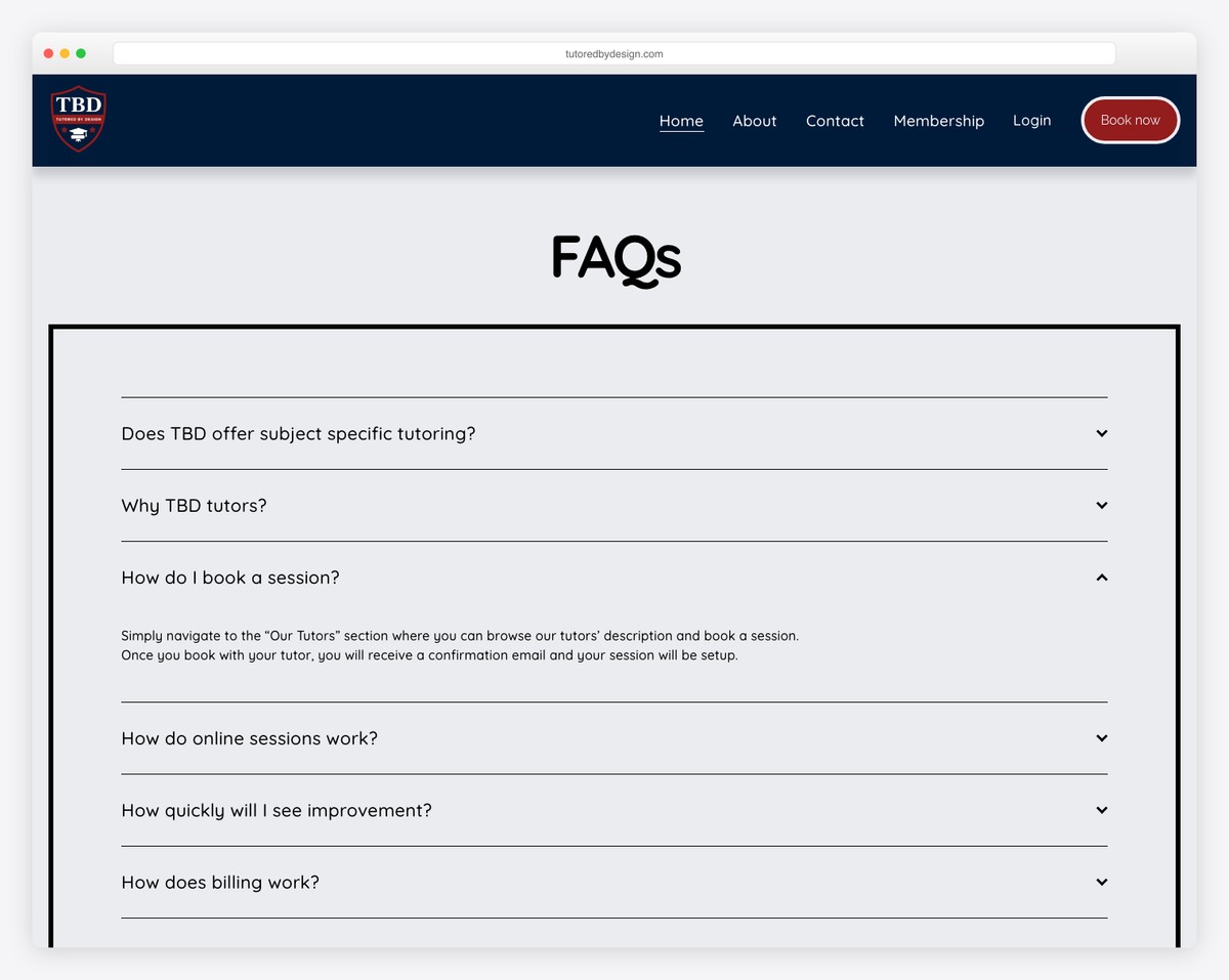 tutored by design tutoring website