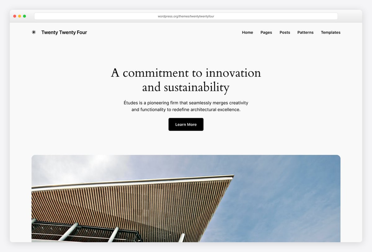 Twenty Twenty-Four minimalist WordPress block theme