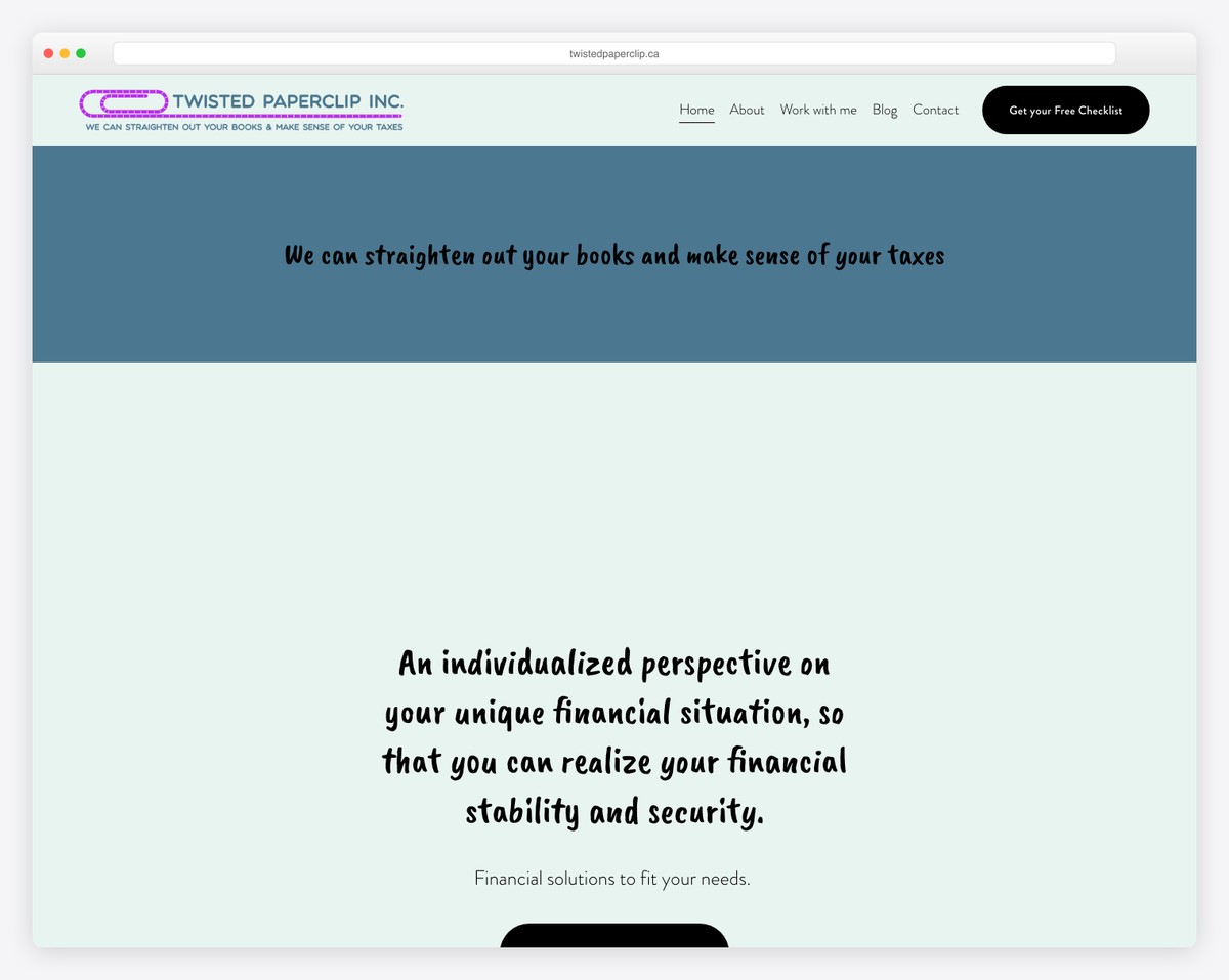 twisted paperclip inc. website example
