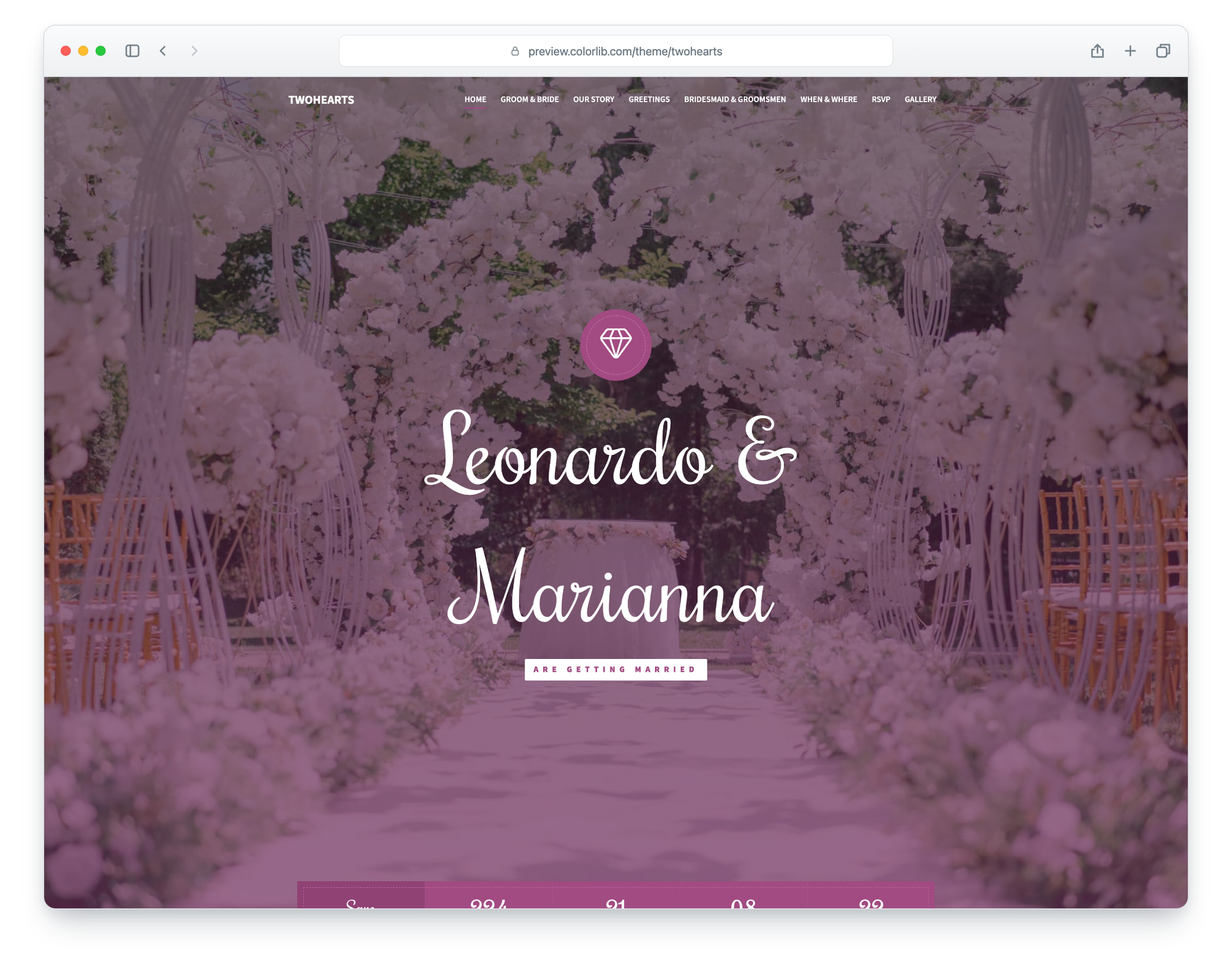 TwoHearts website template