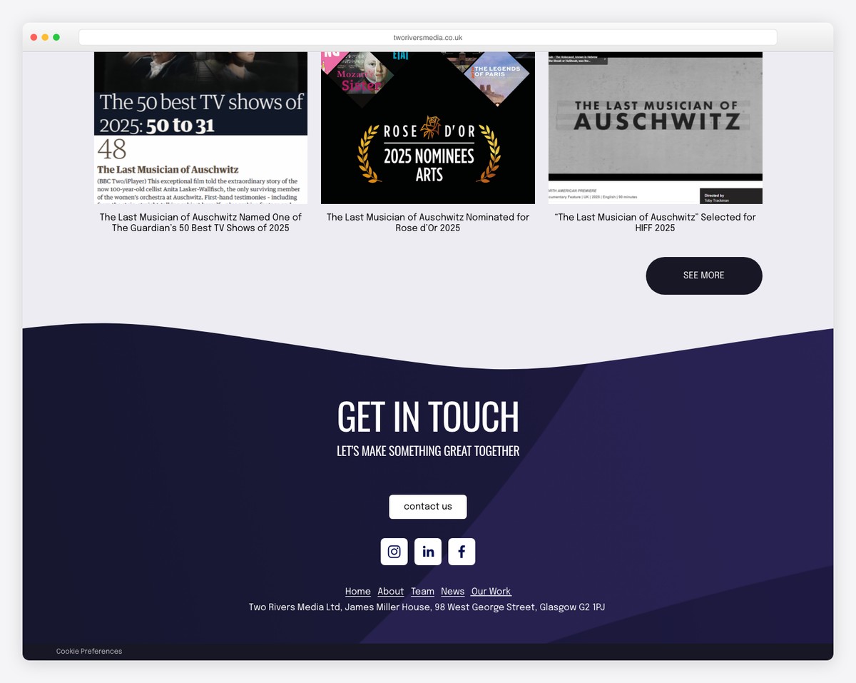 two rivers media website example