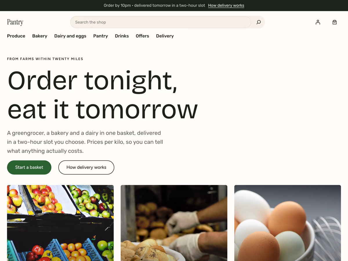 The Pantry starter site