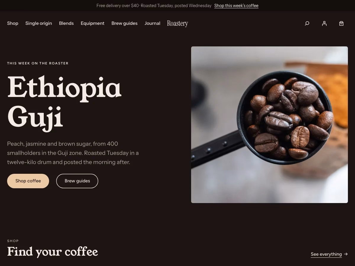 The Roastery starter site