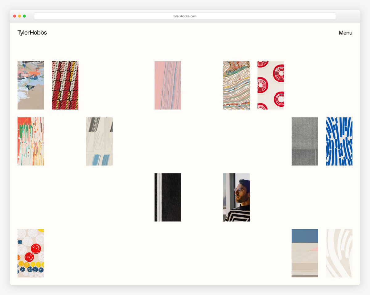 tyler hobbs art portfolio website example