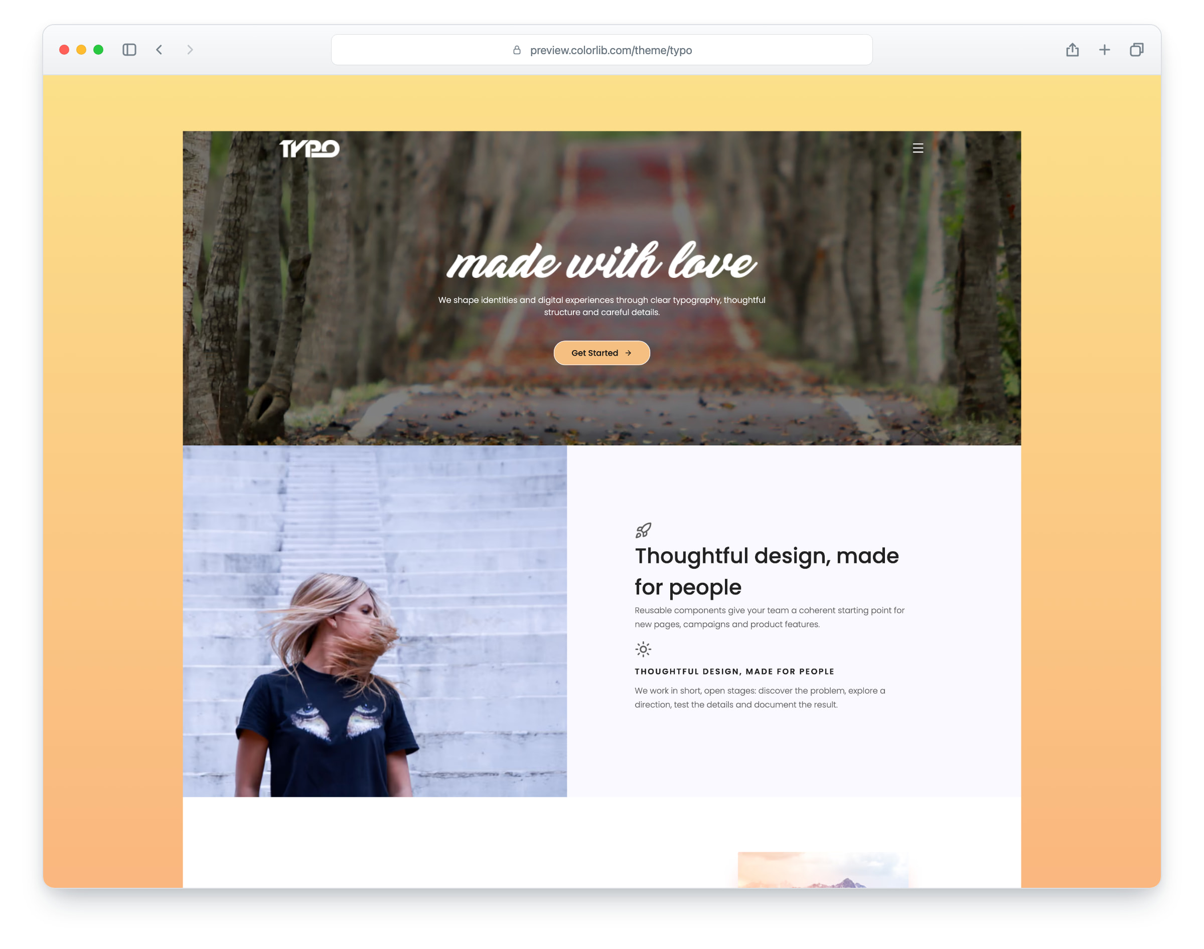 Typo website template