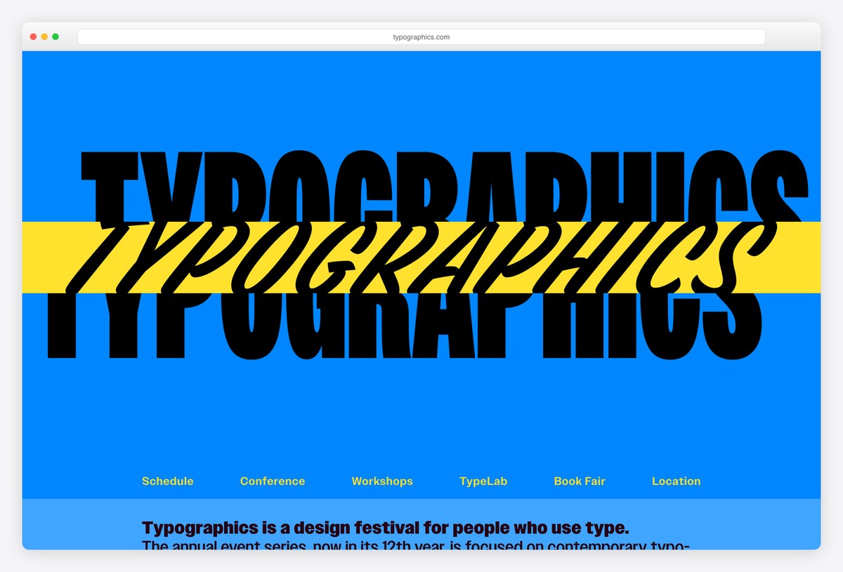 Typographics conference website