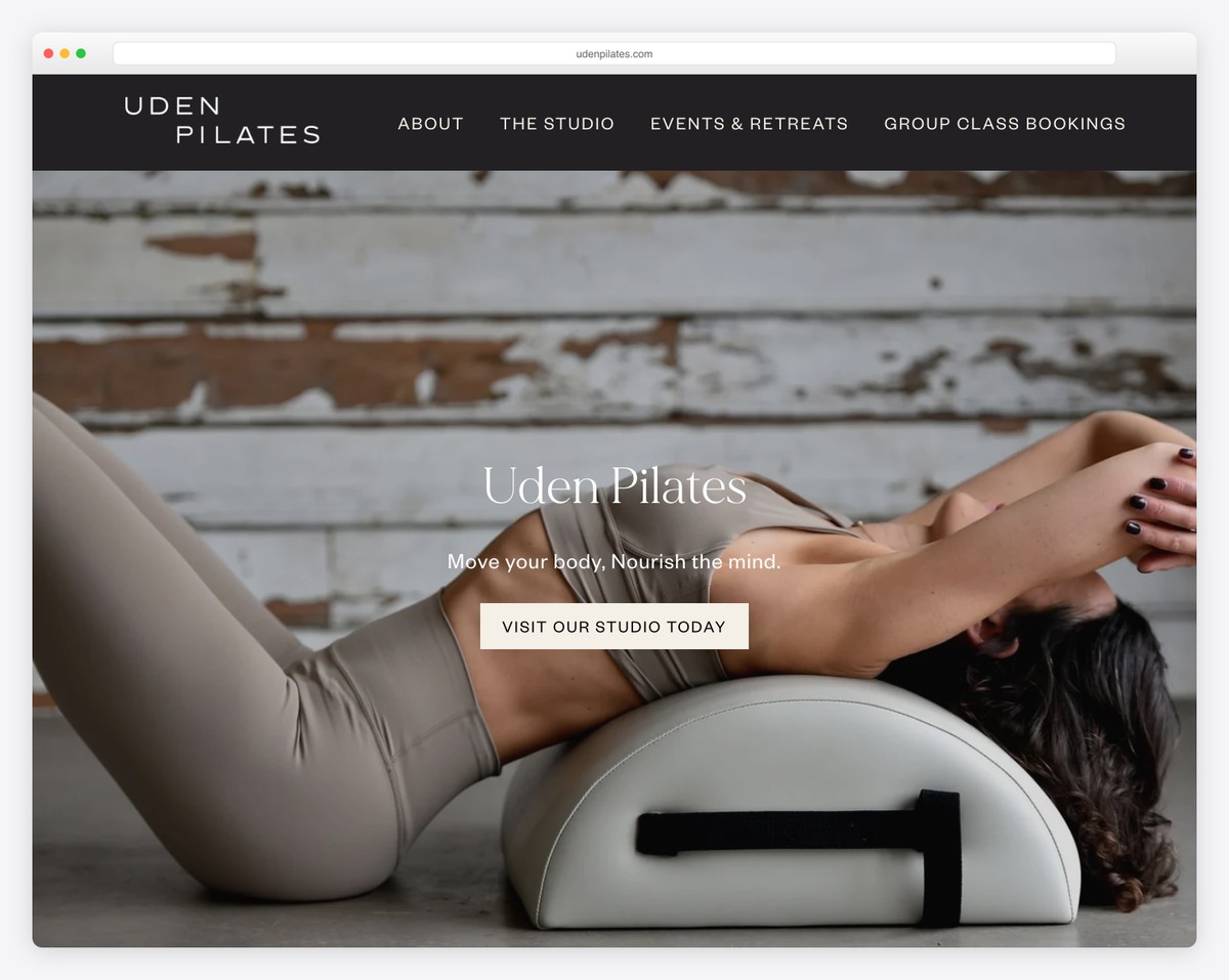 uden pilates website