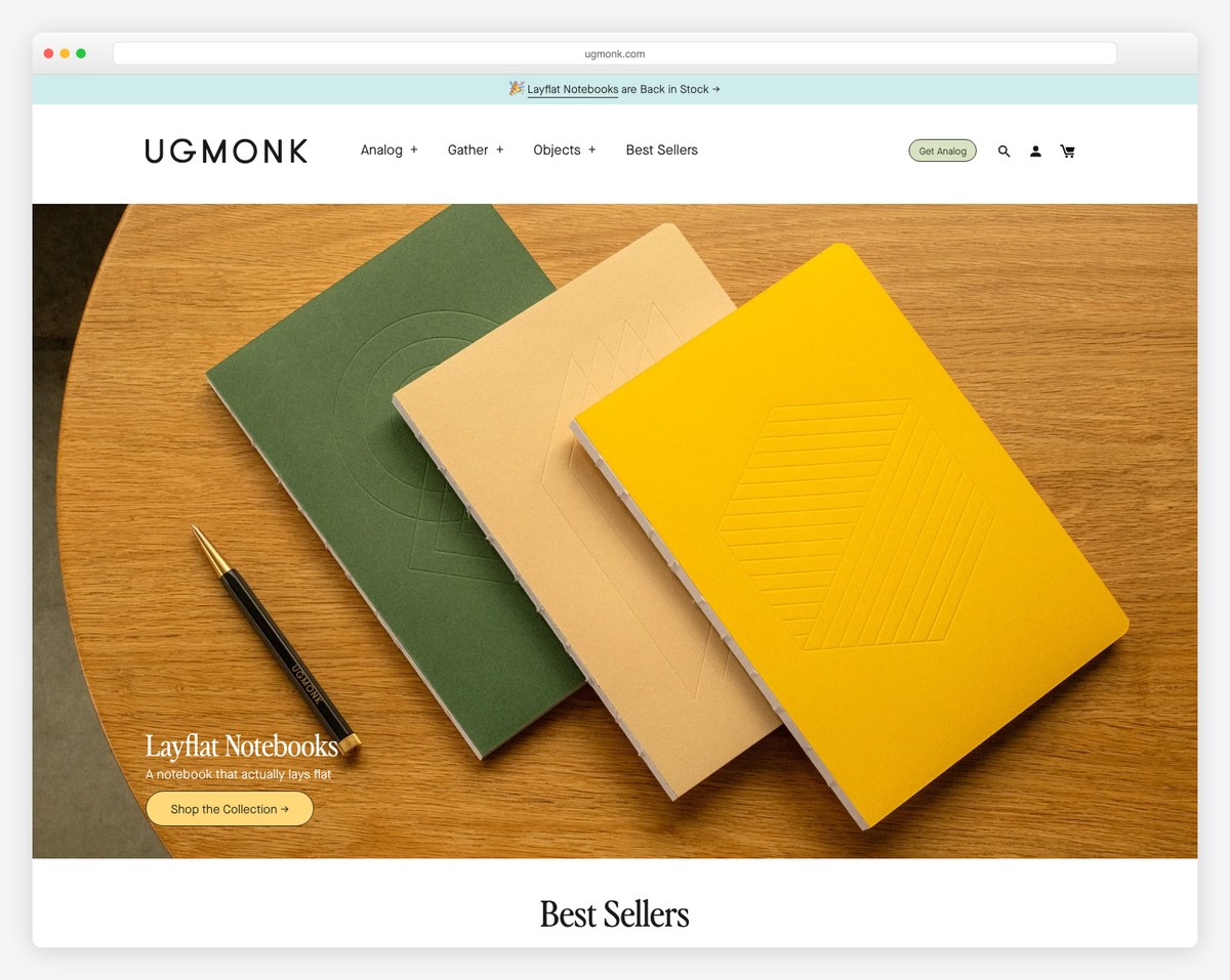 ugmonk clean website example